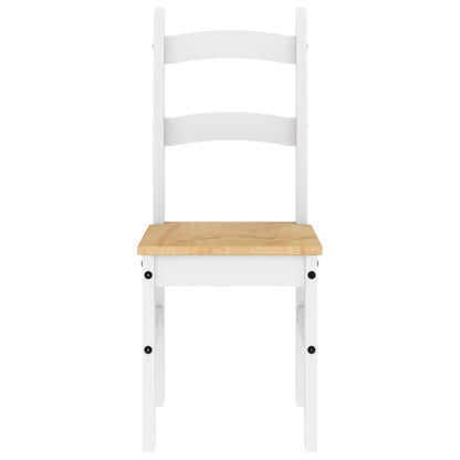 Dining Chairs 2 pcs White 40x46x99 cm Solid Wood Pine