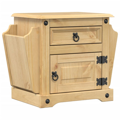 Solid Pine Bedside Cabinet, Corona 45x35x47.5 cm - Rustic Charm