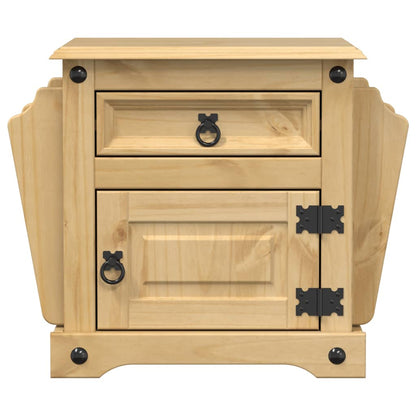 Solid Pine Bedside Cabinet, Corona 45x35x47.5 cm - Rustic Charm