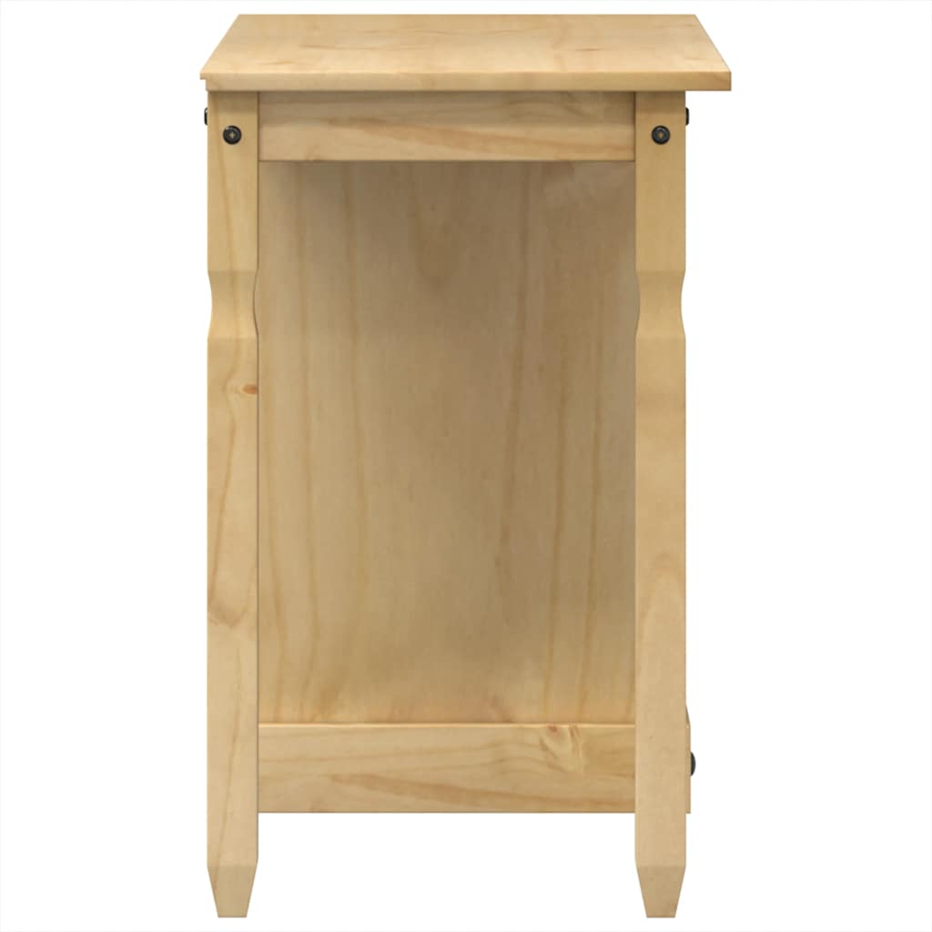 Solid Pine Wood Dressing Table Corona 110x47x75 cm Vintage Charm