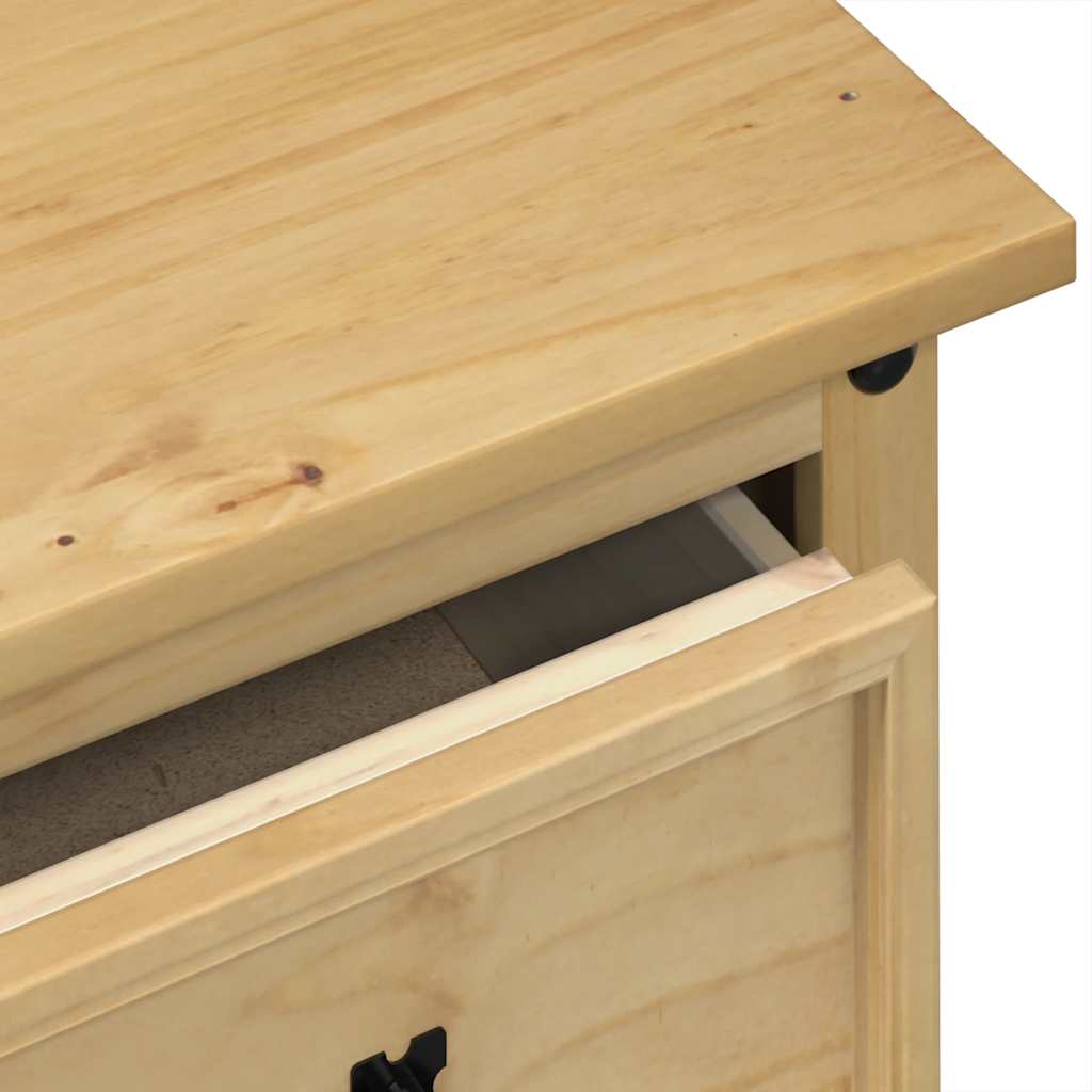 Solid Pine Wood Dressing Table Corona 110x47x75 cm Vintage Charm