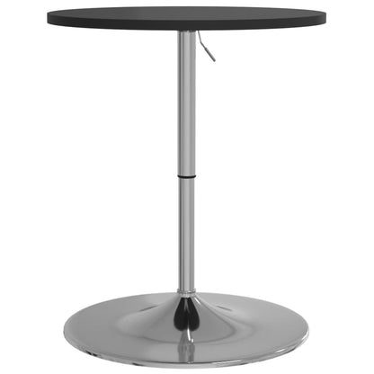 Black Bar Table, 60x60x90 cm, Engineered Wood & Chrome Steel