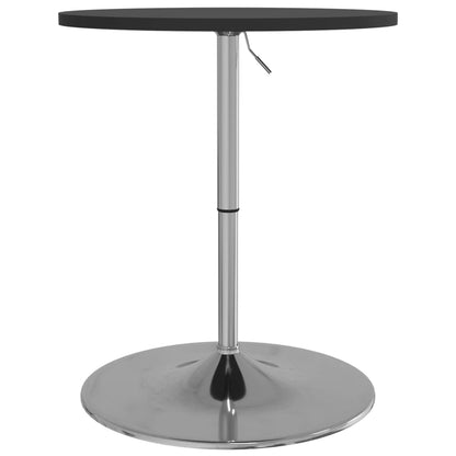 Black Bar Table, 60x60x90 cm, Engineered Wood & Chrome Steel