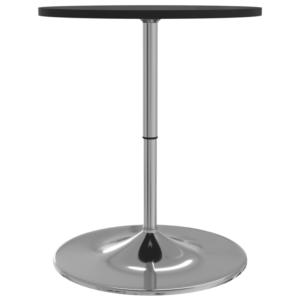 Black Bar Table, 60x60x90 cm, Engineered Wood & Chrome Steel