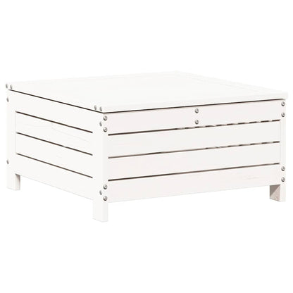 7 Piece Garden Lounge Set White Solid Wood Pine