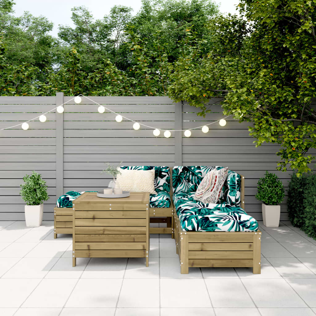 6 Piece Garden Sofa Set Impregnated Wood Pine
