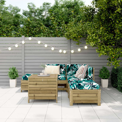 6 Piece Garden Sofa Set Impregnated Wood Pine