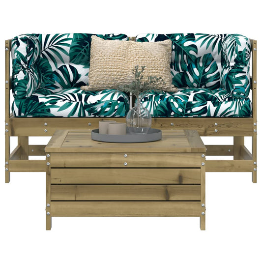 3 Piece Garden Sofa Set Impregnated Wood Pine