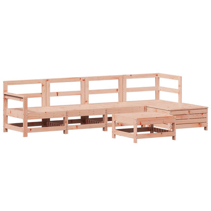 6 Piece Garden Sofa Set Solid Wood Douglas Fir
