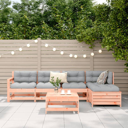 6 Piece Garden Sofa Set Solid Wood Douglas Fir