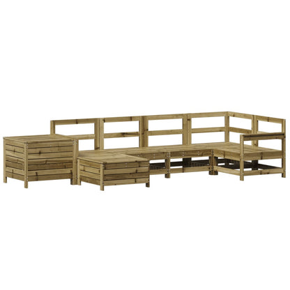 7 Piece Garden Sofa Set Impregnated Wood Pine