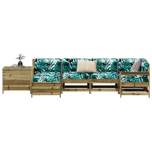 7 Piece Garden Sofa Set Impregnated Wood Pine