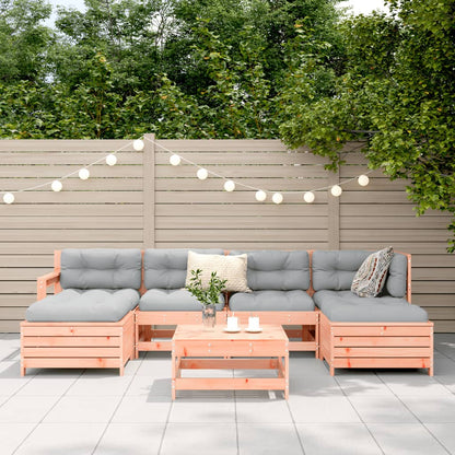 7 Piece Garden Sofa Set Solid Wood Douglas Fir