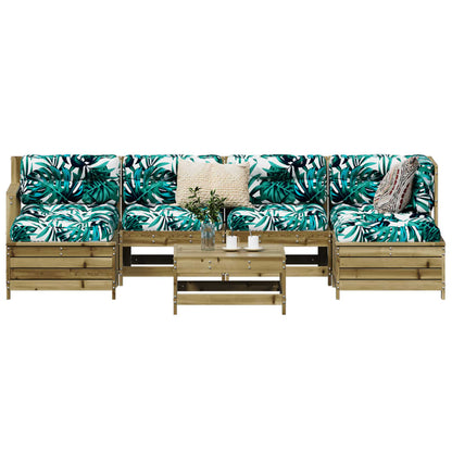 7 Piece Garden Sofa Set Impregnated Wood Pine