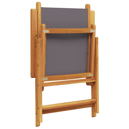 6-Piece Anthracite Reclining Garden Chairs: Fabric & Solid Wood