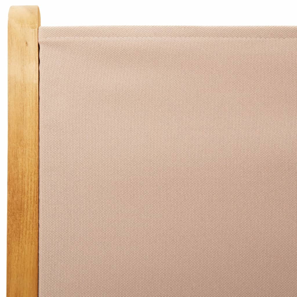 8-Piece Taupe Reclining Garden Chairs | Fabric & Solid Wood