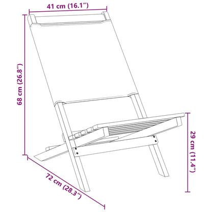 6-Piece Anthracite Fabric & Wood Folding Garden Chairs Set