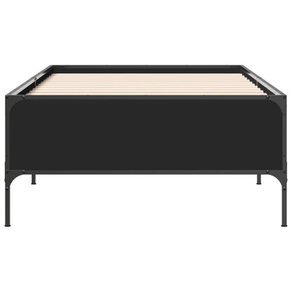 Black Metal Single Bed Frame 90x190 cm - No Mattress Included