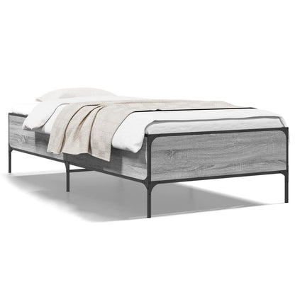 Grey Sonoma Single Bed Frame 90x190 cm - Sturdy Pine Wood Design