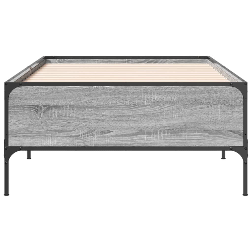 Grey Sonoma Single Bed Frame 90x190 cm - Sturdy Pine Wood Design
