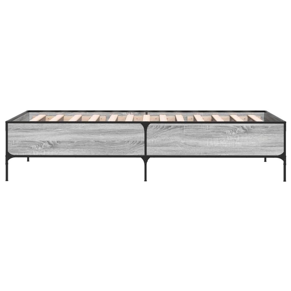 Grey Sonoma Single Bed Frame 90x190 cm - Sturdy Pine Wood Design