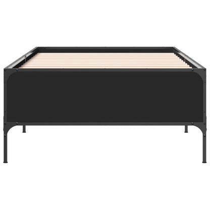 Black Metal Small Single Bed Frame 75x190 cm - No Mattress