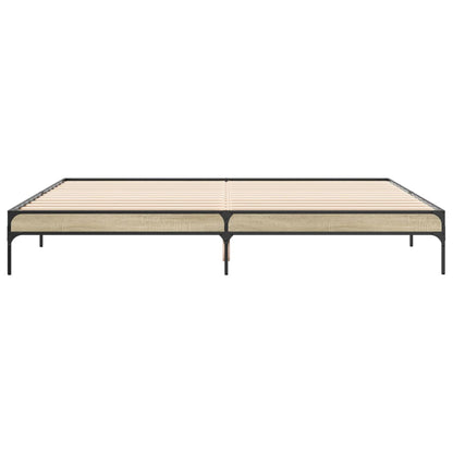 Bed Frame without Mattress Sonoma Oak 200x200 cm