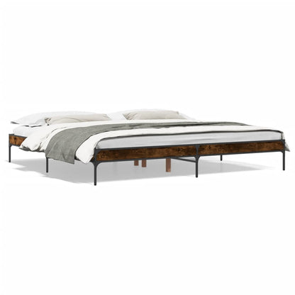 Super King Smoked Oak Bed Frame 180x200 cm - No Mattress Included
