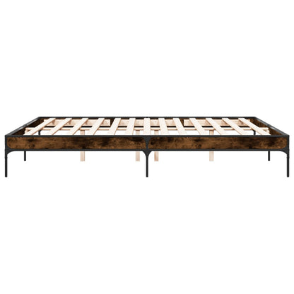 Super King Smoked Oak Bed Frame 180x200 cm - No Mattress Included