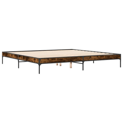 Super King Smoked Oak Bed Frame 180x200 cm - No Mattress Included
