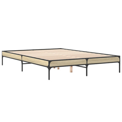 Sonoma Oak Bed Frame 160x200 cm - Sturdy Wood Design