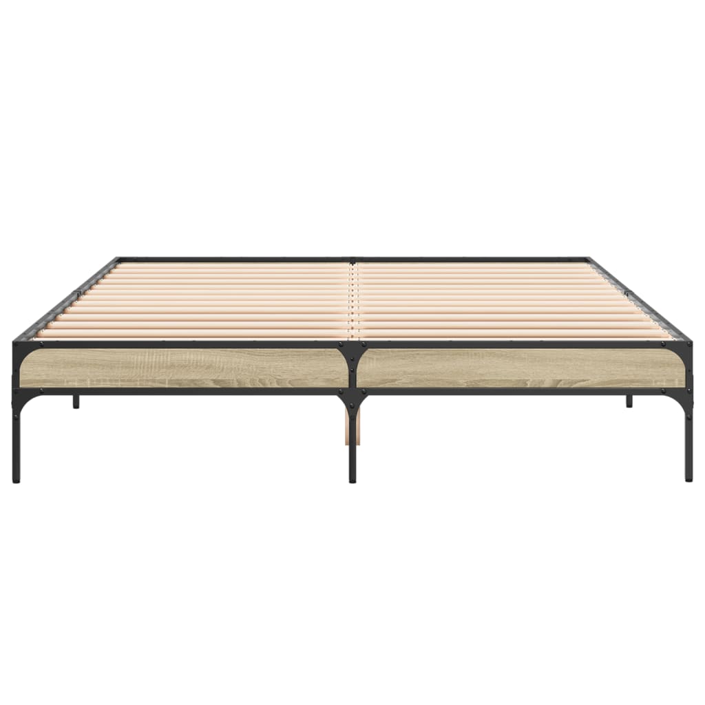 Sonoma Oak Bed Frame 160x200 cm - Sturdy Wood Design