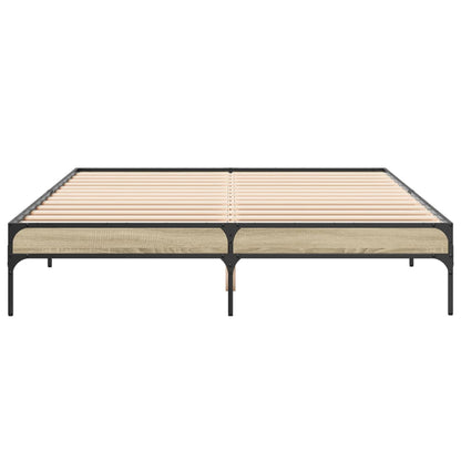 Sonoma Oak Bed Frame 160x200 cm - Sturdy Wood Design