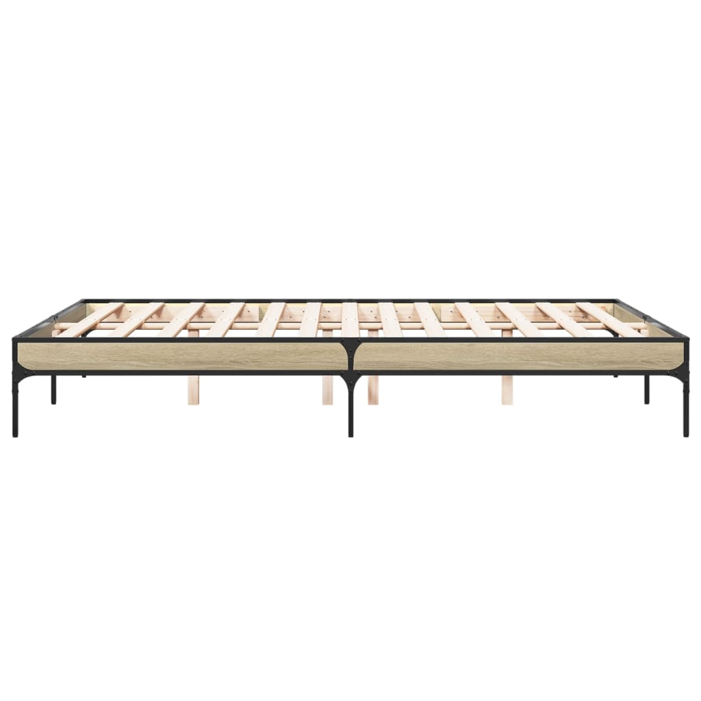 Sonoma Oak Bed Frame 160x200 cm - Sturdy Wood Design