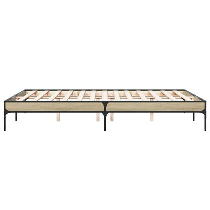 Sonoma Oak Bed Frame 160x200 cm - Sturdy Wood Design