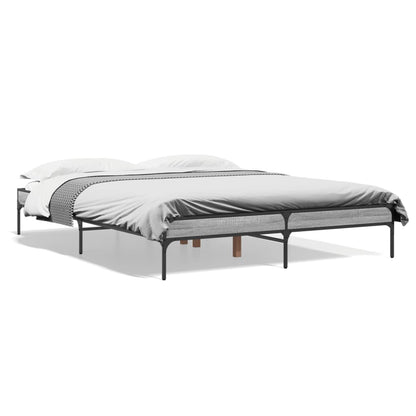 Grey Sonoma Wood Bed Frame 160x200 cm - No Mattress Included
