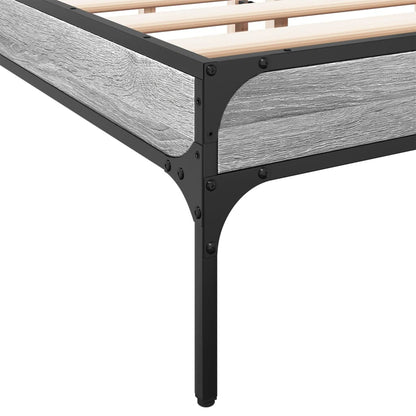Grey Sonoma Wood Bed Frame 160x200 cm - No Mattress Included