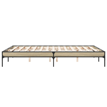 Sonoma Oak King Size Bed Frame 150x200 cm - Sturdy & Stylish