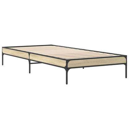 Sonoma Oak Bed Frame 90x200 cm - Sturdy & Stylish Design