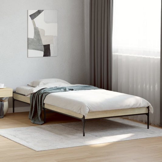 Sonoma Oak Bed Frame 90x200 cm - Sturdy & Stylish Design