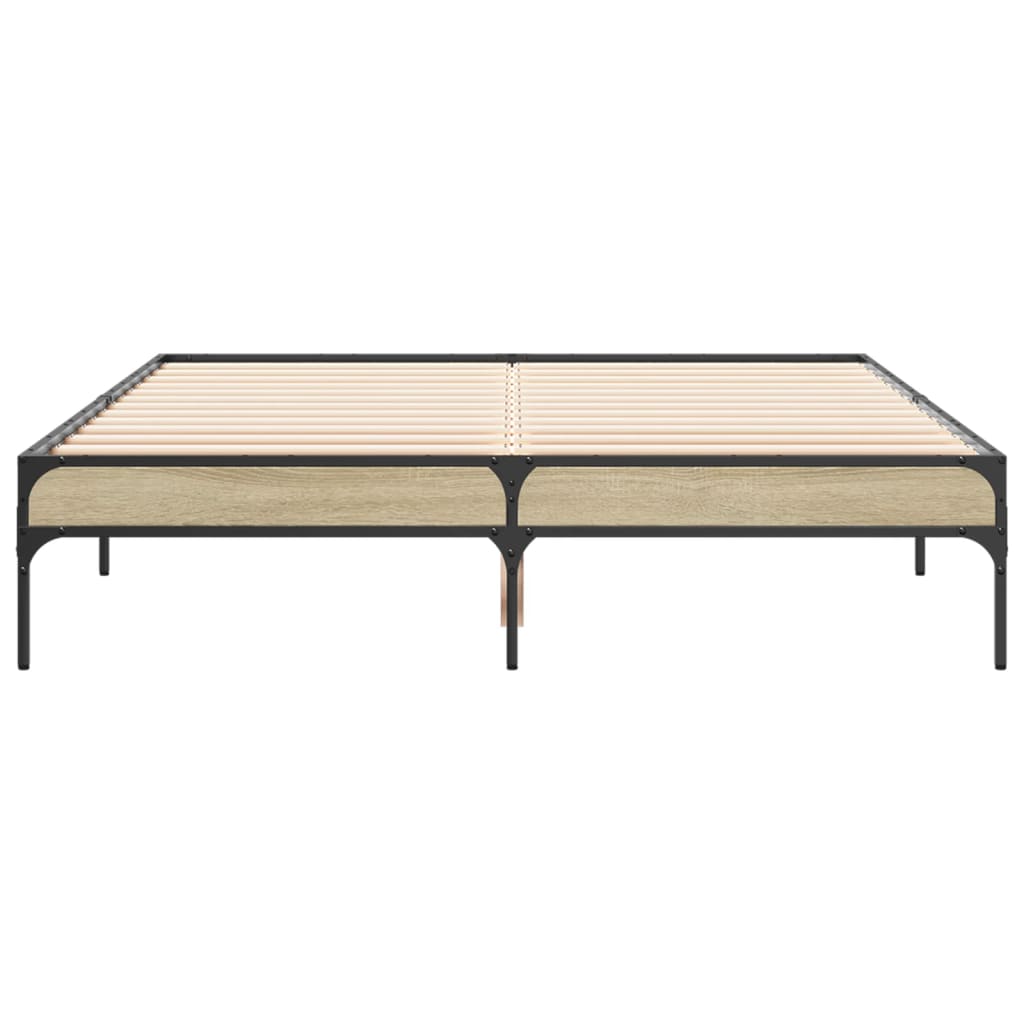 Sonoma Oak Double Bed Frame 135x190 cm - No Mattress Included