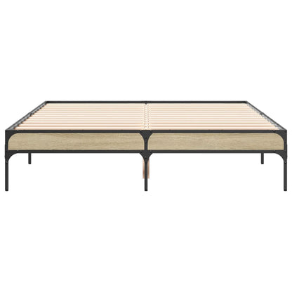 Sonoma Oak Double Bed Frame 135x190 cm - No Mattress Included