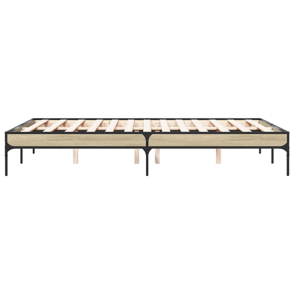 Sonoma Oak Double Bed Frame 135x190 cm - No Mattress Included