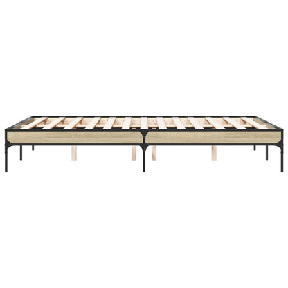 Sonoma Oak Double Bed Frame 135x190 cm - No Mattress Included
