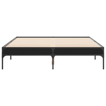 Black Metal Bed Frame 120x190 cm - Small Double, No Mattress