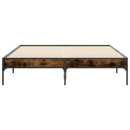 Smoked Oak Bed Frame 120x190 cm Small Double - No Mattress Included