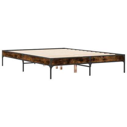 Smoked Oak Bed Frame 120x190 cm Small Double - No Mattress Included