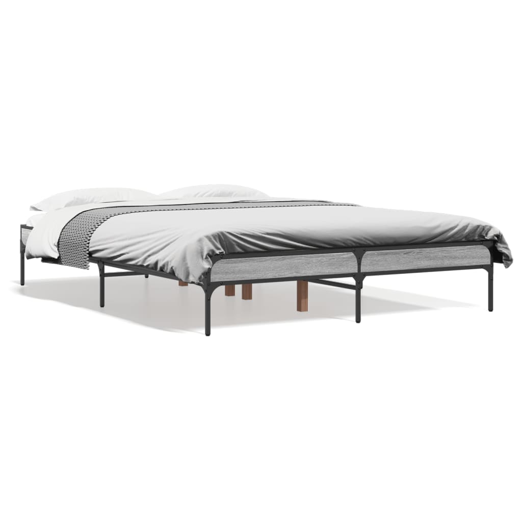Grey Sonoma Small Double Bed Frame 120x190 cm - No Mattress