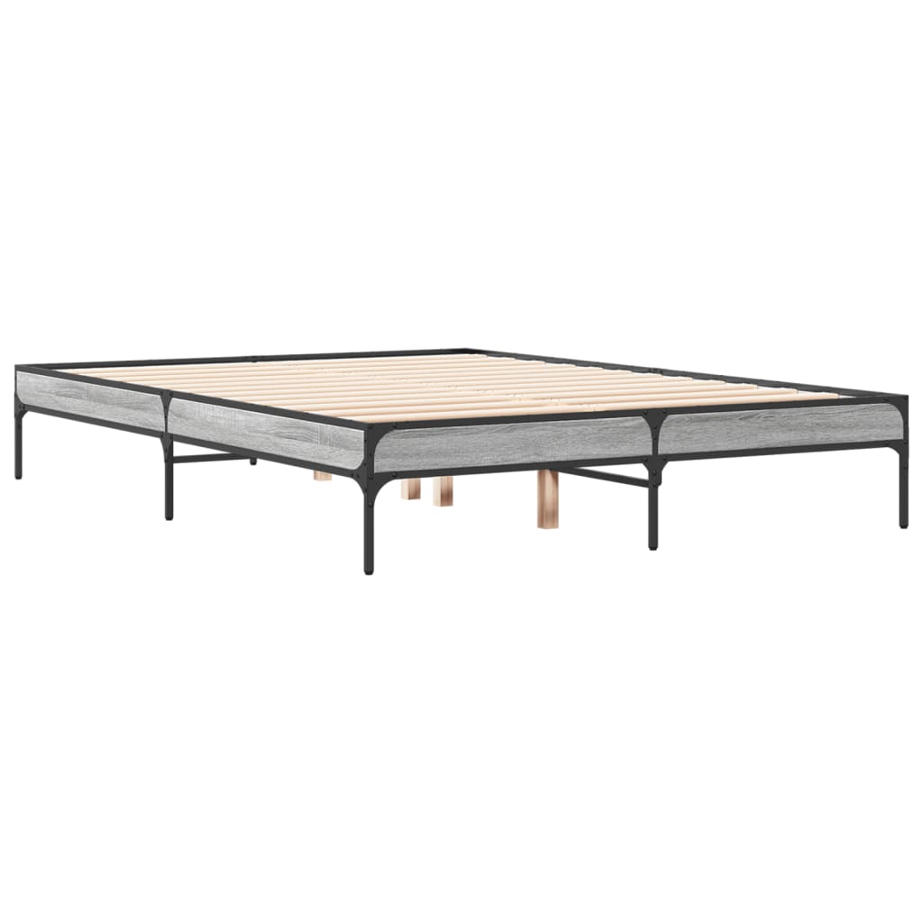 Grey Sonoma Small Double Bed Frame 120x190 cm - No Mattress