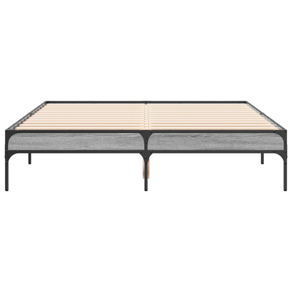Grey Sonoma Small Double Bed Frame 120x190 cm - No Mattress